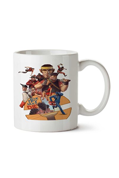 ART HEDİYE كوب Team Fortress 2 - Blue Spay وRed Teem مطبوع على الجانبين
