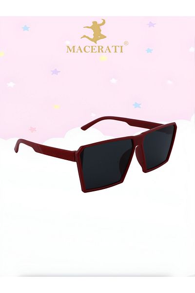 MACERATİ 0-10 Years Red Children's Sunglasses with UV400 Certified Box