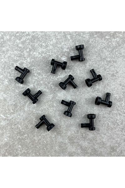 LEGO Black Small Tap Brick - 8 Pieces Custom Moc Accessory Part Tap 1 x 1