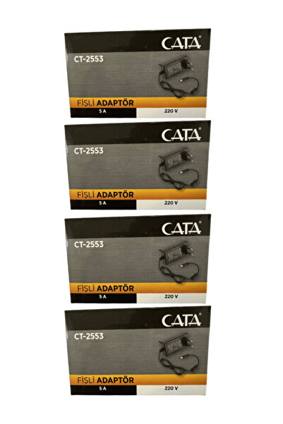 Cata CT-2553 5 Amper 220V Fişli Adaptör (4 Adet)