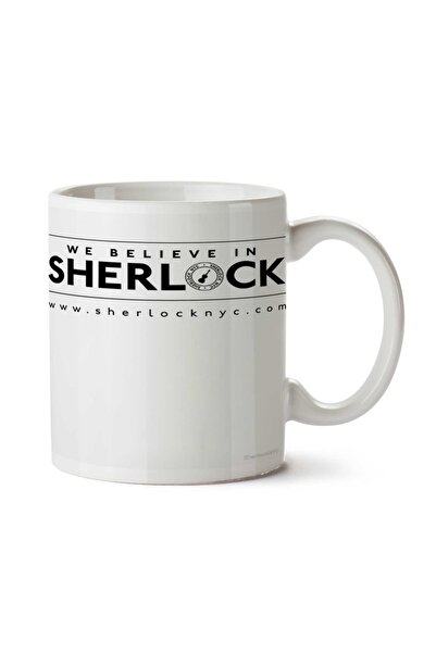 ART HEDİYE كوب مطبوع عليه شعار "We Believe in Sherlock" على الجانبين