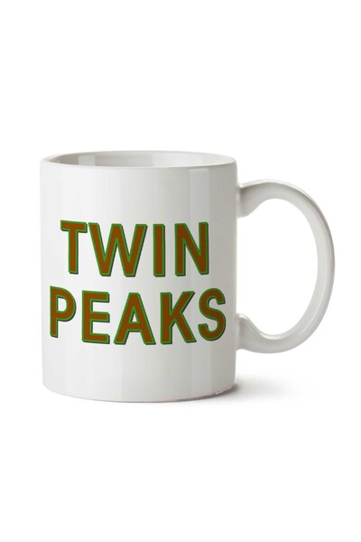 ART HEDİYE كوب مطبوع عليه شعار Twin Peaks على الجانبين
