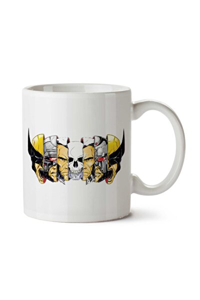 ART HEDİYE Xmen Berserker Wolverine Faces Two Sided Printed Mug