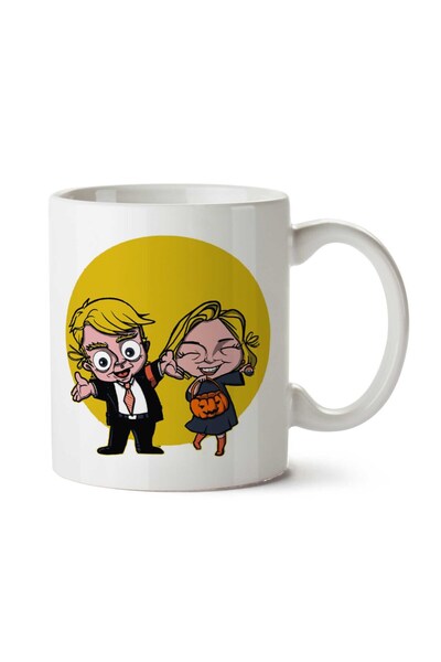 ART HEDİYE خدعة أو علاج الانتخابات الأمريكية 2016 ترامب كلينتون كوب مطبوع على...