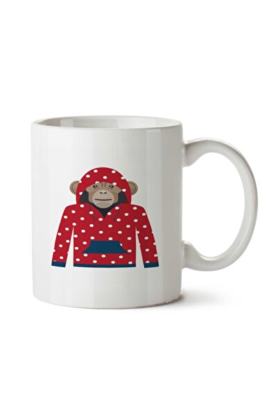 ART HEDİYE كوب بطبعة قرد بارد منقط على الجانبين