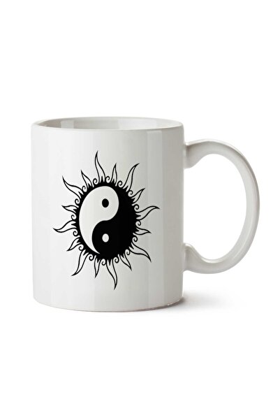 ART HEDİYE كوب Yin-Yang-Tattoos-PNG-Clipart مطبوع على الجانبين