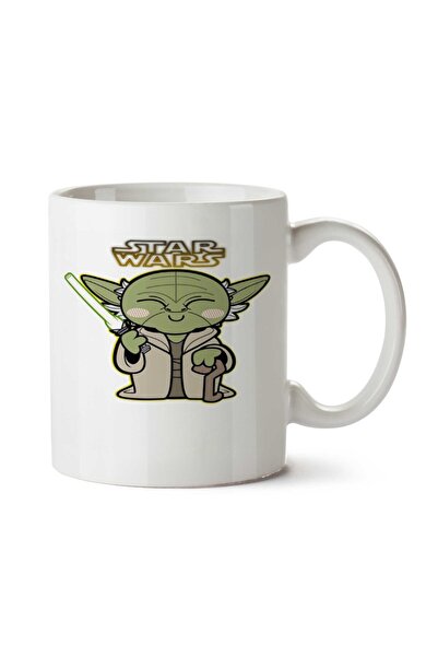 ART HEDİYE كوب يودا ستار وورز مطبوع عليه وجهين