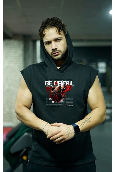 Oxlade Fitness Sports Tank Top Without Cools Printed Hooded Tank Top Be Careful!®