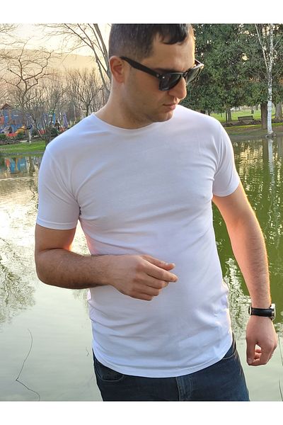 SNR Crew Neck Slim Fit Short Sleeve Slim Fit Lycra Cotton??????T-shirt