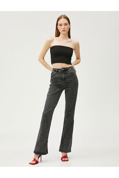 Koton Leichte, ausgestellte Jeans mit schmaler Passform – Victoria Jeans