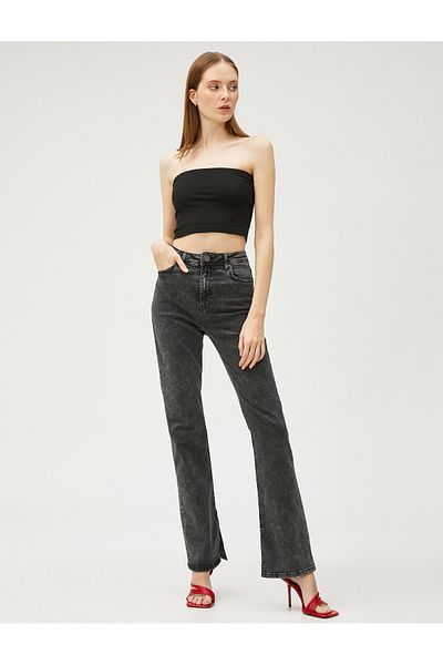 Koton Leichte, ausgestellte Jeans mit schmaler Passform – Victoria Jeans