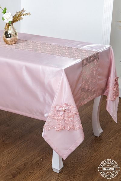 Finezza Elegant Luxury Lace Monorail Fabric Powder Tablecloth 170x230 Cm - 1025