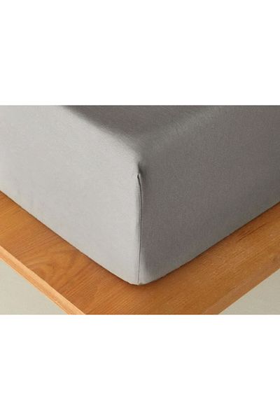 English Home Διπλό ελαστικό σεντόνι Anthracite Classy Twill