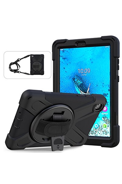 UnDePlus Lenovo Tab M10 3. Nesil Tb-328fu T610 Kılıf Defender Askılı Zırhlı T...