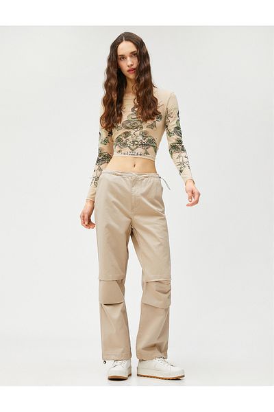 Koton Fallschirmhose mit elastischem Taillentaschendetail