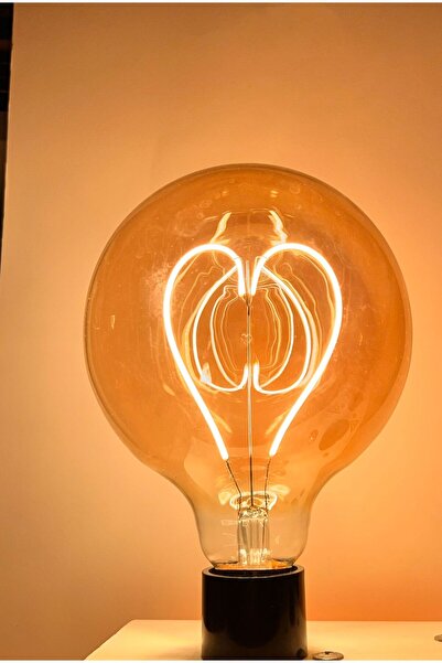 Heka 6 WATT G125 KALPLİ DİMMERLİ HEART SEVGİLİLER GÜNÜ LED RUSTİK AMPUL