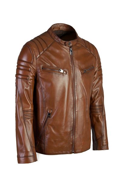 Tamer Tanca Men's Brown Genuine Leather Coat