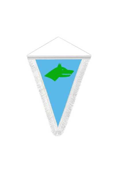 Özel Flama Bayrak 20x30cm saçaklı takdim Göktürk Hatıra Üçgen Flama Bayrak