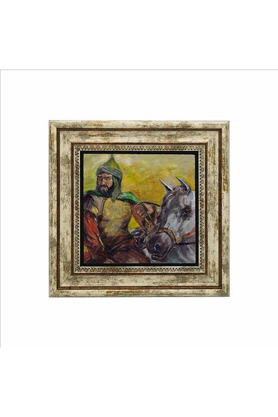 BAKSEPETE Selahaddin Eyyubi Tasviri Printed Natural Stone Painting 25Cmx25Cmkrg-086