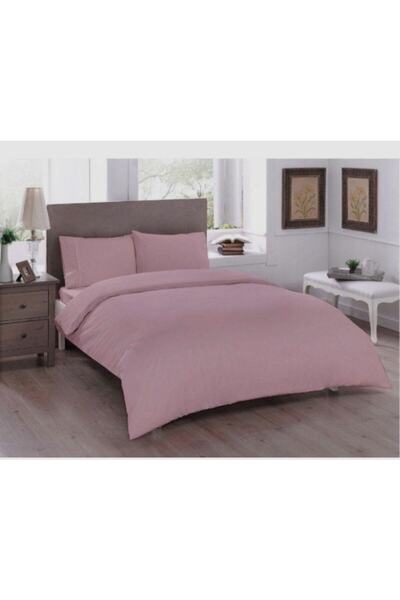 MORRİVAL Set cuvertură de pilota dublă roz pudrat Husă de pilota Față de pernă