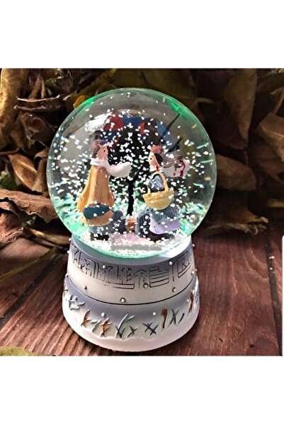 teknonisa Beyaz Kış Masalı Kar Küres Orta Boy, Müzikli, Işıklı Kar Küresi