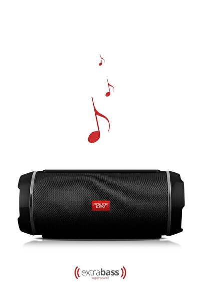 POWERWAY Wrx05 90 Db Sd Kart Aux Usb Girişli Siyah Kablosuz Bluetooth Speaker Hoparlör Ses Bombası Fm Radyo