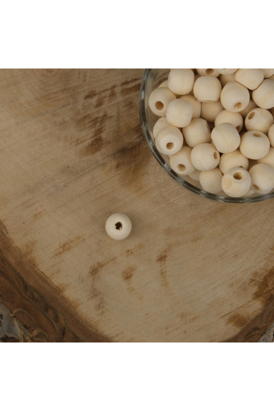 Prestij Boncuk Ακατέργαστες ξύλινες χάντρες 12 mm Ακατέργαστες ξύλινες χάντρε...