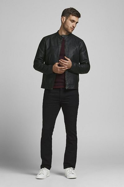 Jack & Jones Ανδρικό δερμάτινο μπουφάν 12182461