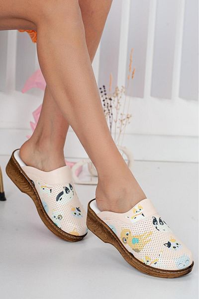 Dr. Mitra Wooden Look Women's Sabo Slippers 529