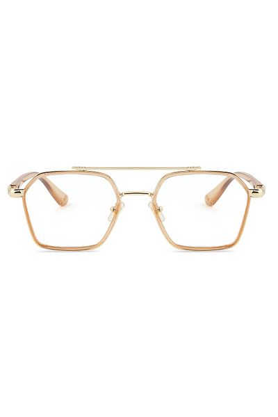 Angel Eyes Corner Design Black Silver Frame Blue Light Protection Women's Sunglasses