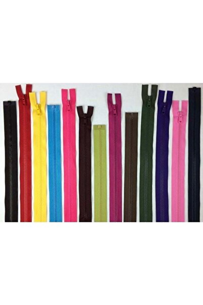 e tuhafiye 5 Adet Renkli Kemik Dişli Fermuar (40-45 CM)