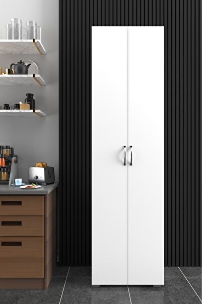 KZY 8 raflı Beyaz Ayakkabılık Çok Amaçlı Dolap Mutfak Banyo Balkon Kiler