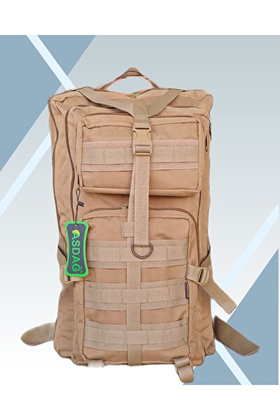 ASDAĞ Büyük Bixi Sarı-bej Askeri Sırt Çantası (65 LİTRE)