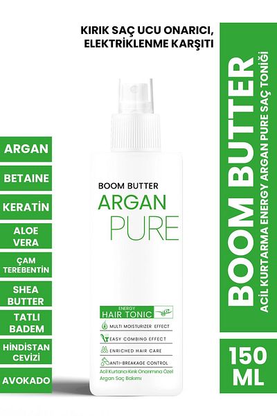 BOOM BUTTER Emergency Rescue Energy Argan Pure Hair Tonic 150ML