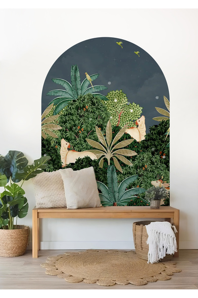 WALLHUMAN Boho - Bohem Tarz Oval Kemer Dekoratif Duvar Stickerı