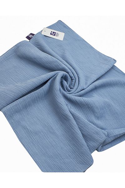 Scarf Eșarfă Crinkle de in - Denim Blue -
