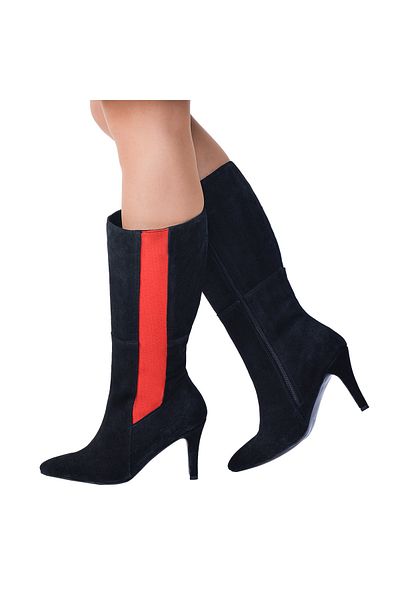 Moosefield Genuine Leather Black Women's Boots