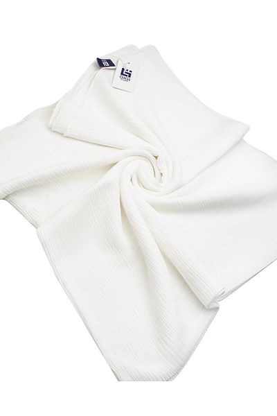 Scarf Linen Crinkle Scarf - Off White - 100X100 cm