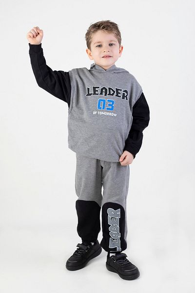 Harika KIDS Boy's Leader Printed Knitted Basic Σετ φόρμας