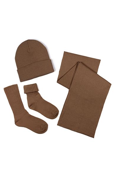 nettofit Women's Winter Wool Scarf Beanie Socks Set Scarf+Beanie+2 Pairs of Socks