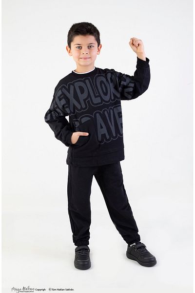 Harika KIDS Boy's Explorer εμπριμέ πλεκτό σετ φόρμας Basic