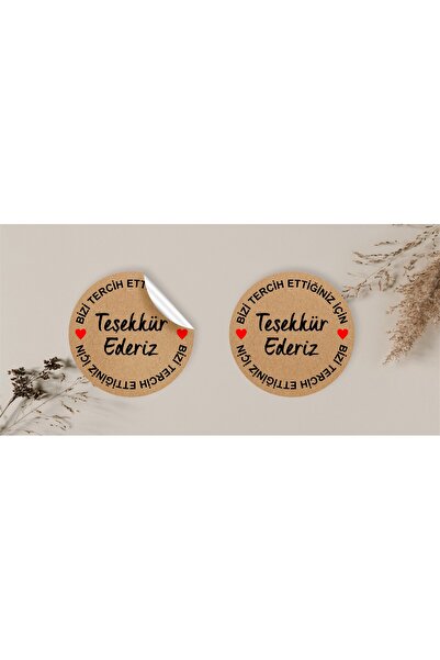 anka design Kuşe Sticker Paketleme & Kargo Etiketi (4x4cm) 48 Adet-Bizi Terci...
