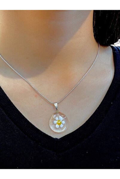 MAZEN سلسلة نوعية قلادة ديزي الزجاج مورانو