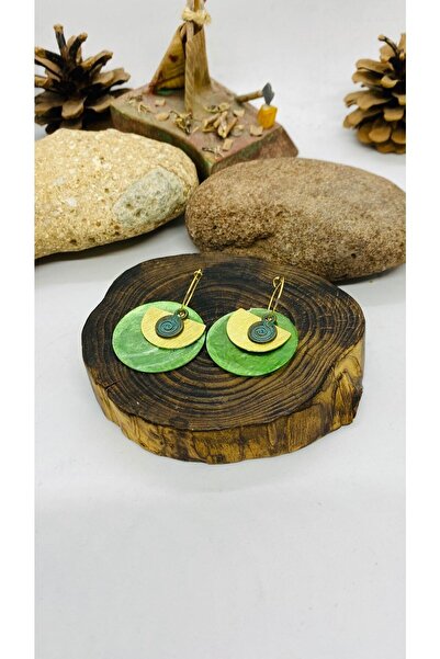 Porsuk Alternatif أقراط اللؤلؤ المصنوعة يدويًا من النحاس