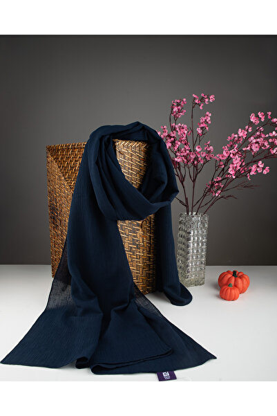 Scarf Şal Crinkle - Albastru închis -