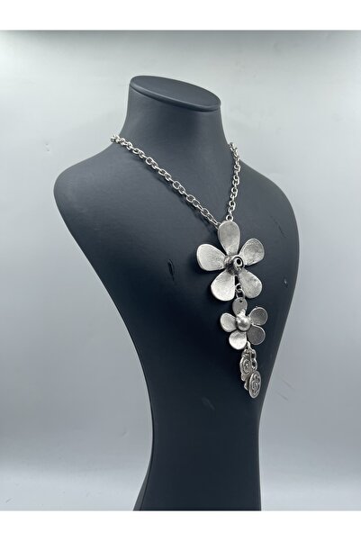 Vesaire Accessories Çiçek Model Gümüş Kaplama Kolye
