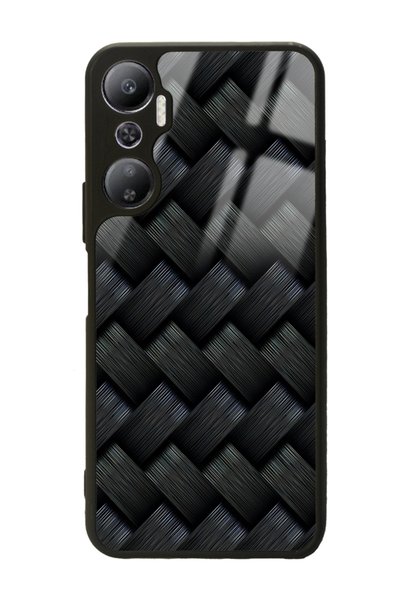 Spoyi Infinix Hot 20 Black Mesh Design Glossy Phone Case