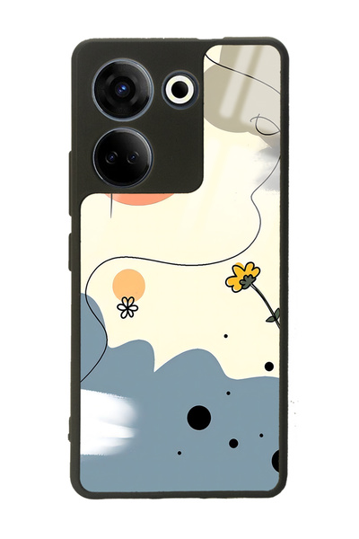 Spoyi غلاف هاتف Camon 20 4G Nude Daisy Design لامع