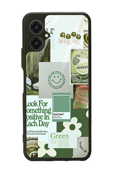 Spoyi Omix X5 Green Sticker Tasarımlı Glossy Telefon Kılıfı