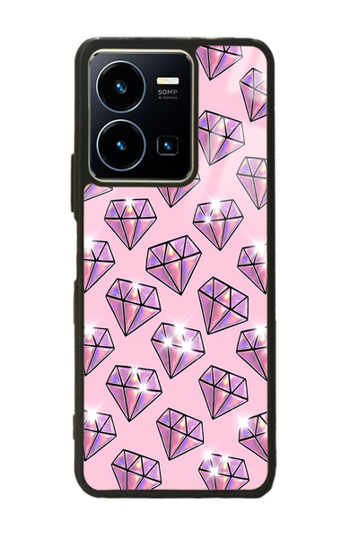 Spoyi Vivo Y35 Diamond Tasarımlı Glossy Telefon Kılıfı